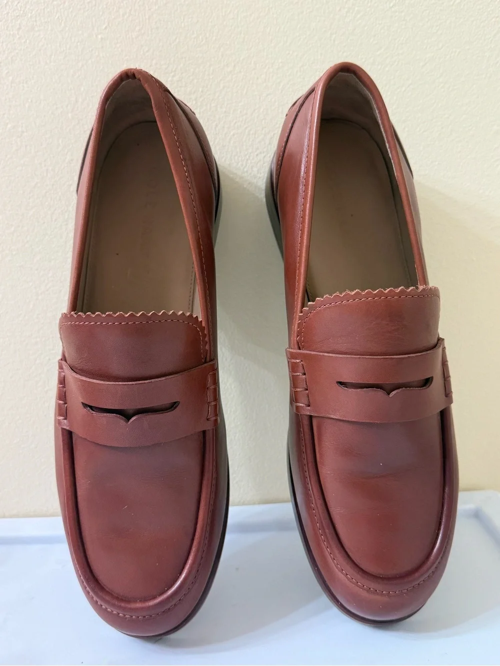 Chestnut Penny Loafers Cole Haan 10 Preppy Comfy Office Comfy Quiet Luxury
